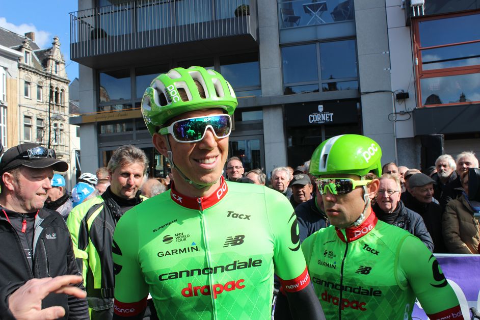 The ever-smiley Sep Vanmarcke at sign-on