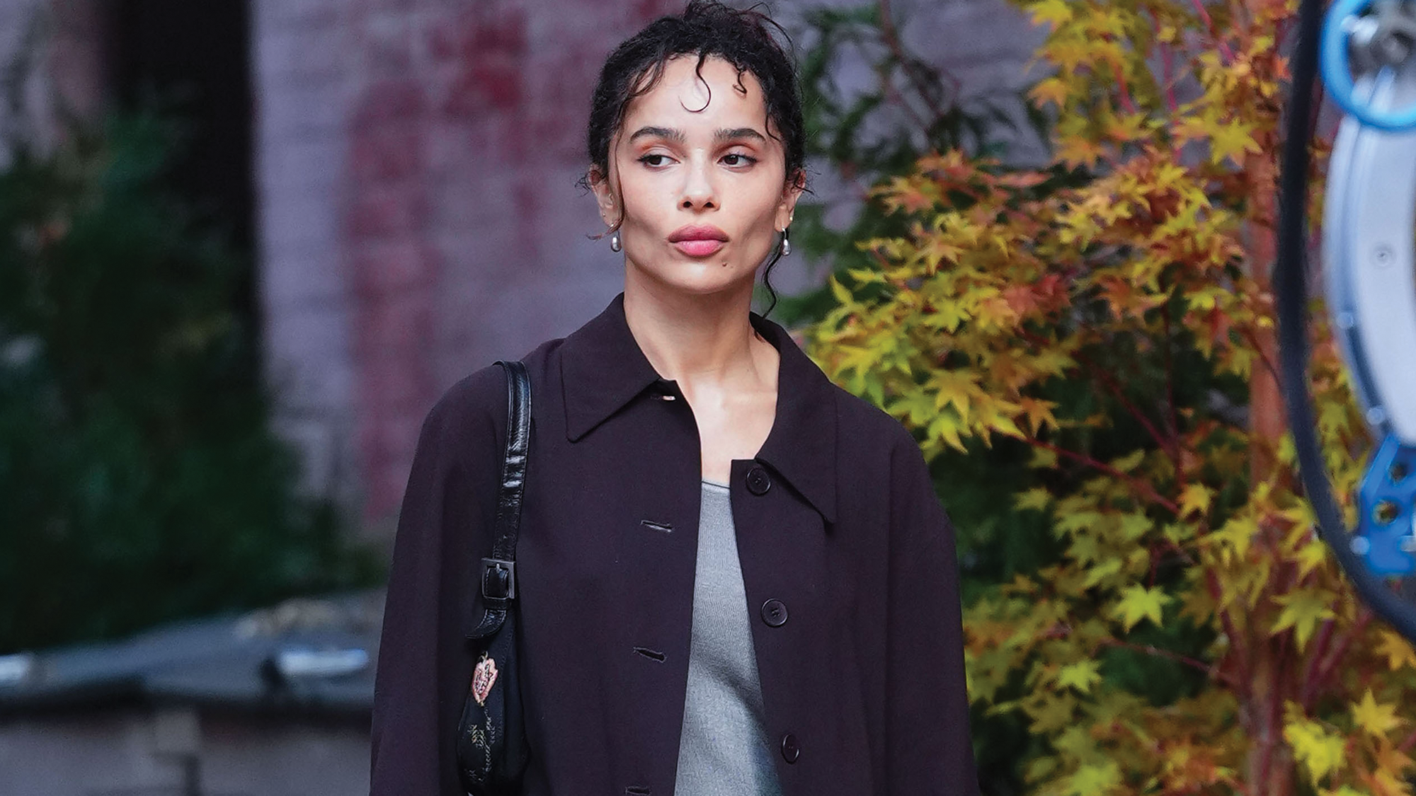 NEW YORK CITY, NY - OCTOBER 14: Zoe Kravitz is seen on the set of "Die Alive" on October 14, 2026 in New York City. 