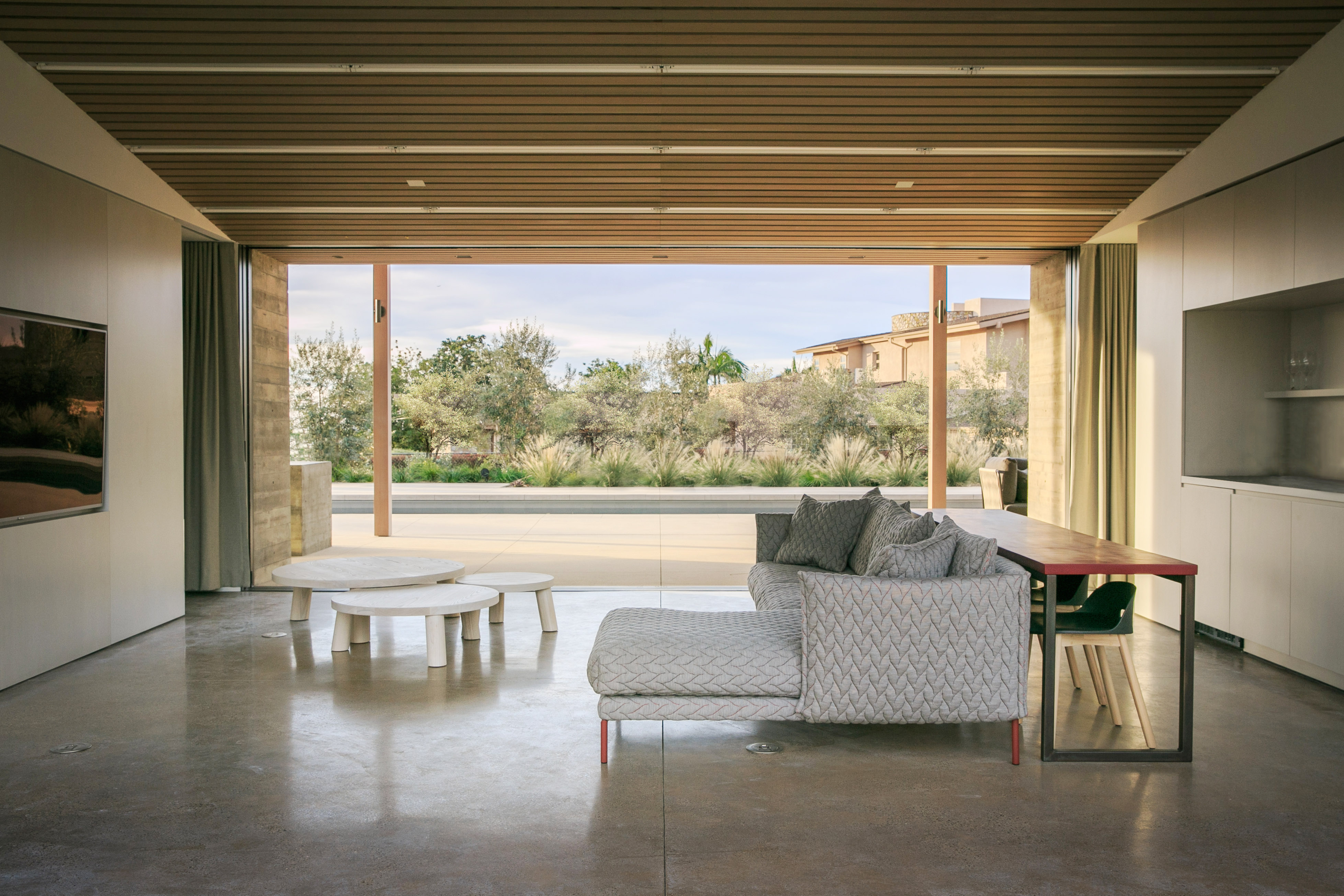 Gluckman Tang reveal design for minimalist guest house in California.
