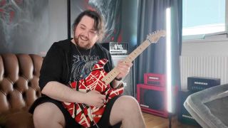 Wolfgang Van Halen playing guitar