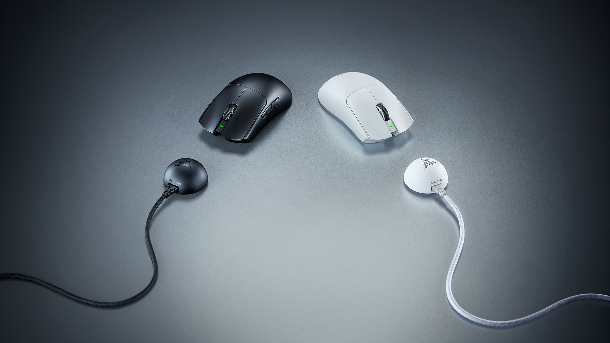 Razer Viper V4 Pro wireless mouse and HyperSpeed Wireless Gen-2 wireless receiver in promotional images