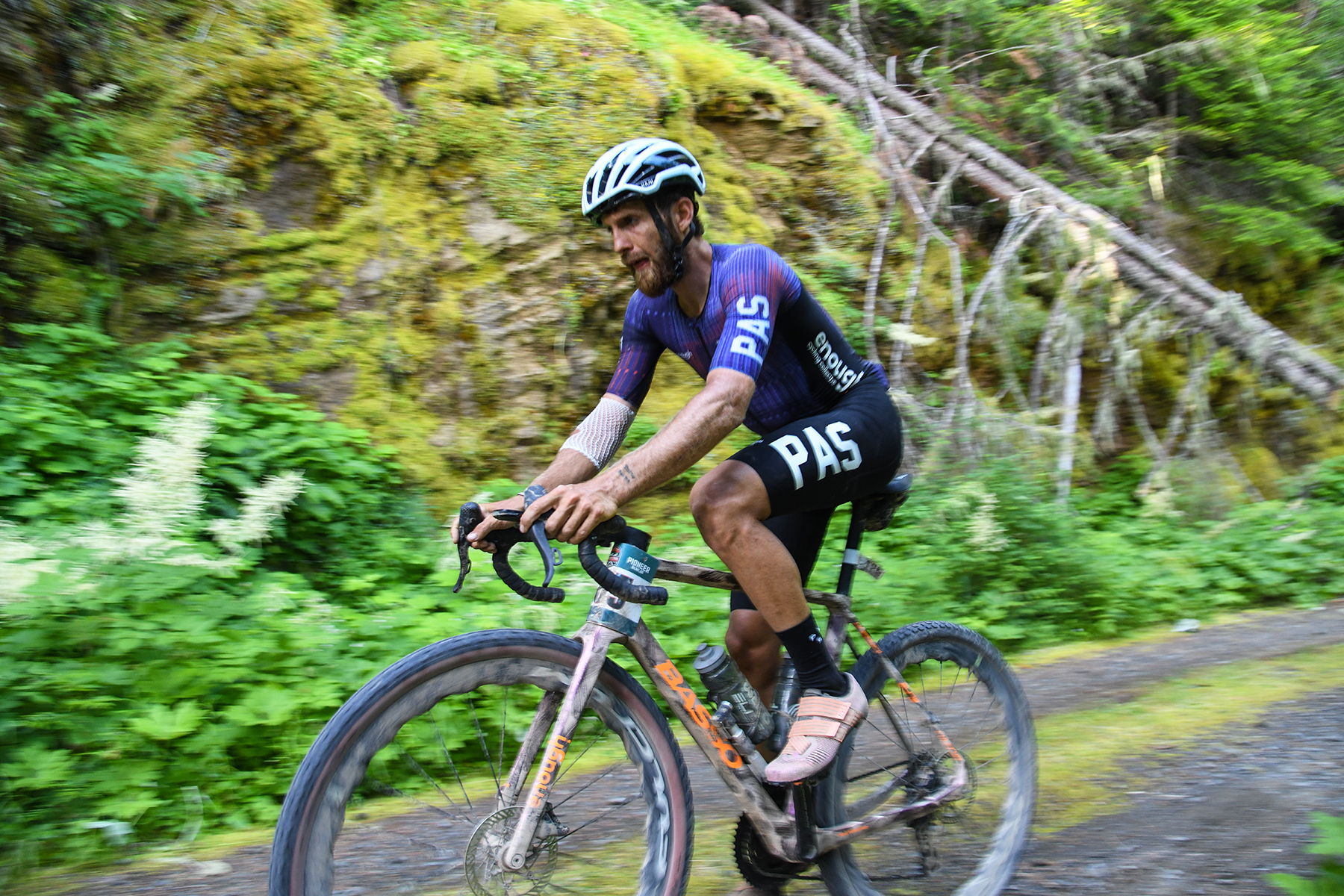 Mattia de Marchi completed three stages in his first Oregon Trail Gravel race, but withdrew because of a few minor injuries
