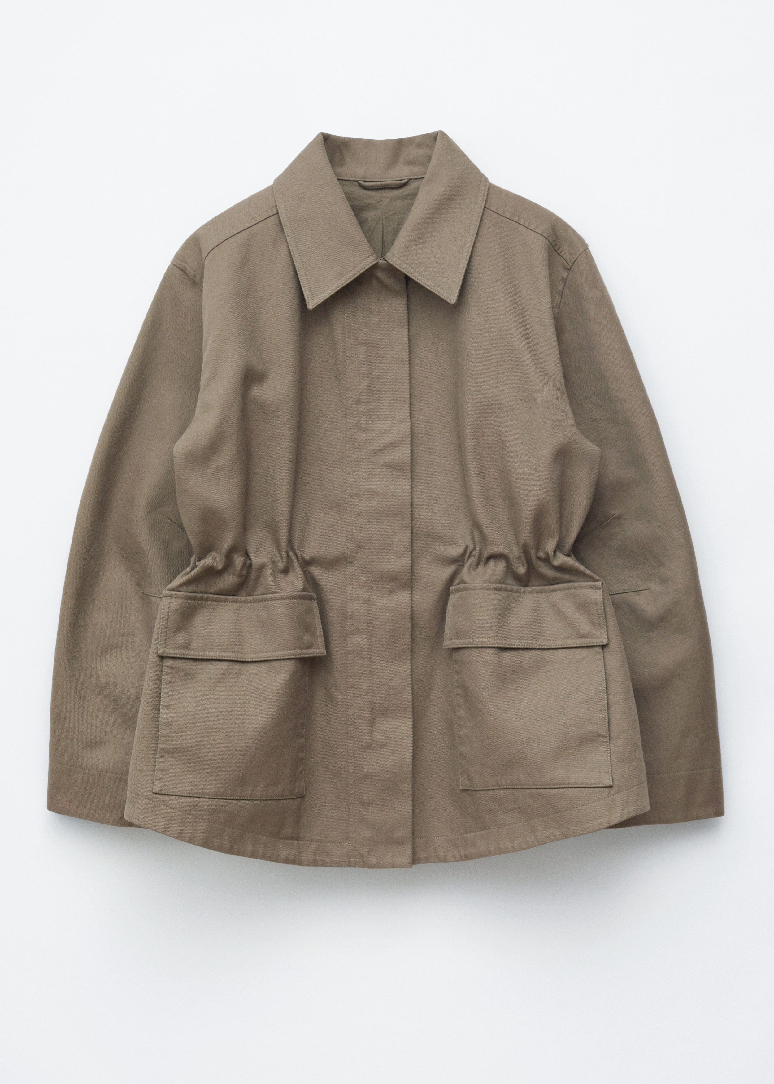 Oversized Drawstring Utility Jacket