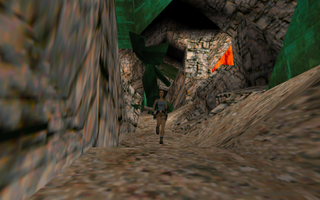 Tomb Raider 2 Lara running from Dragons Lair