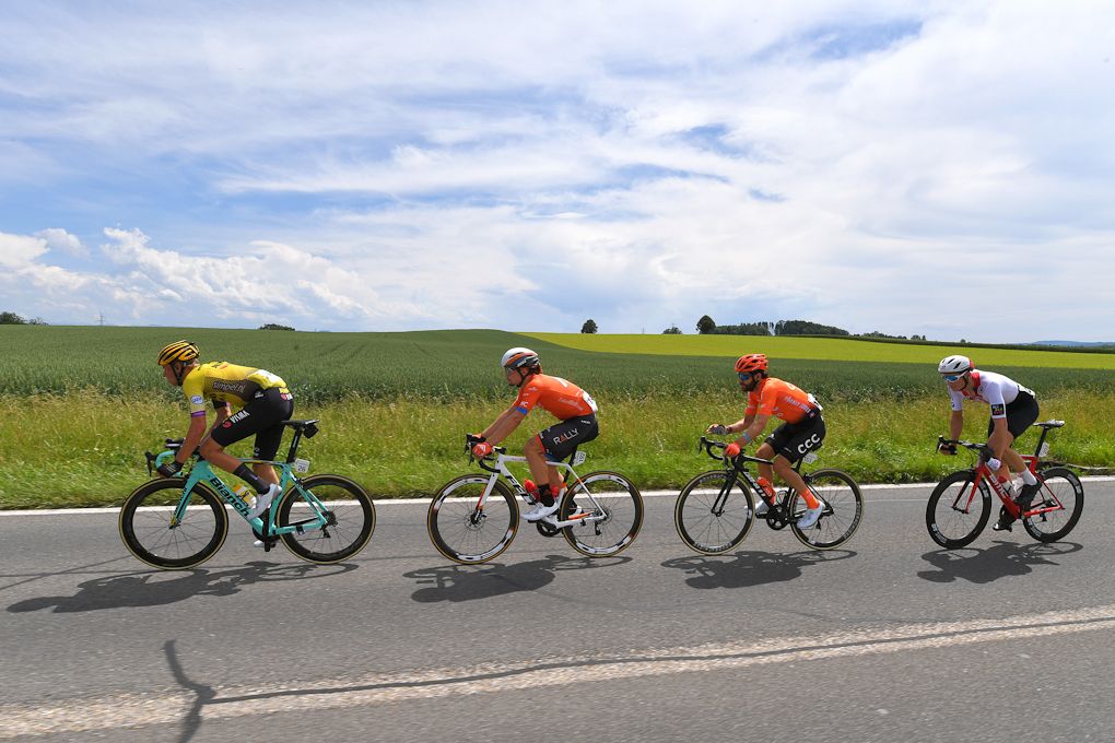 The day's breakaway during stage 4 at Tour de Suisse