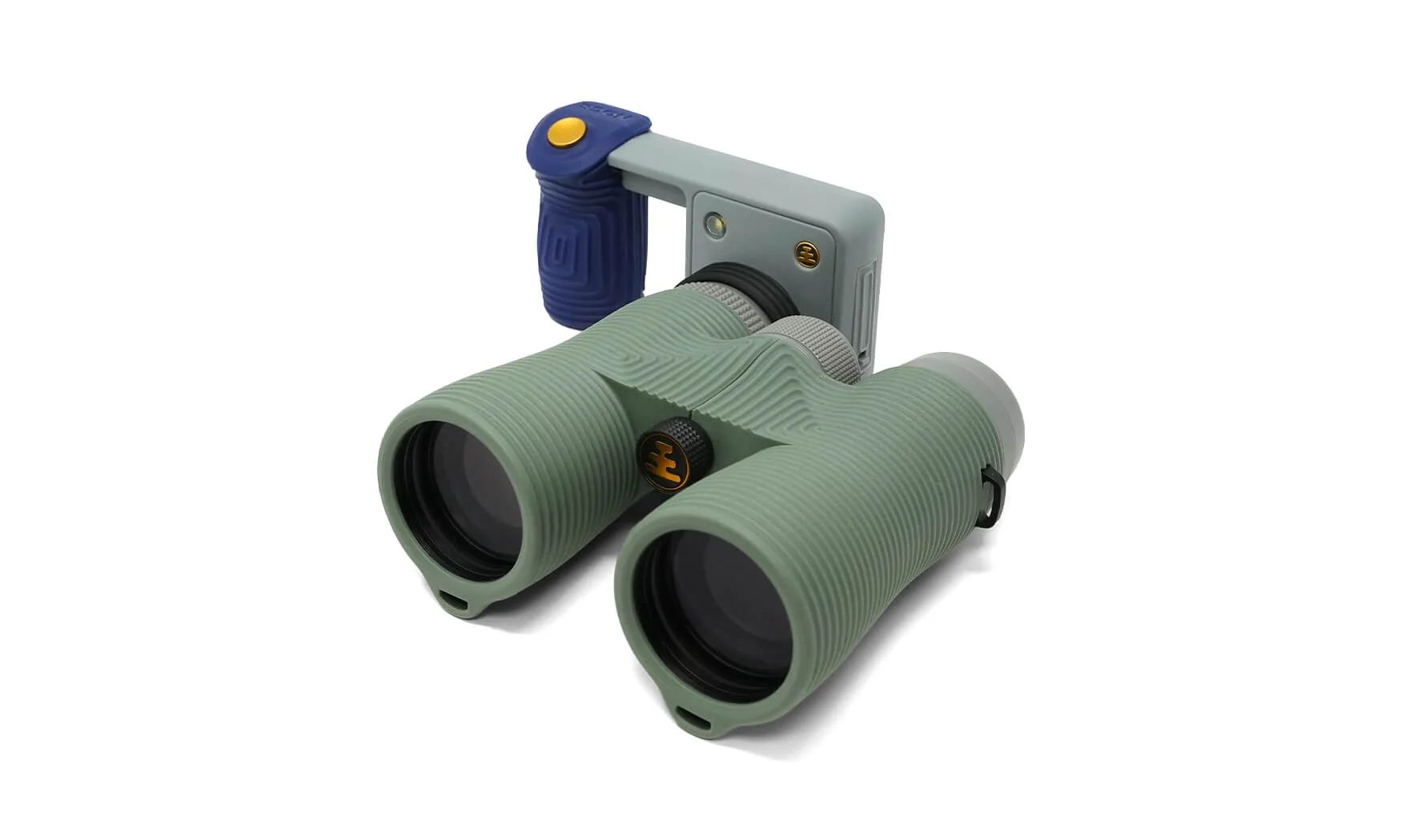 The Portal AFN7 digital compact attached to a pair of binoculars