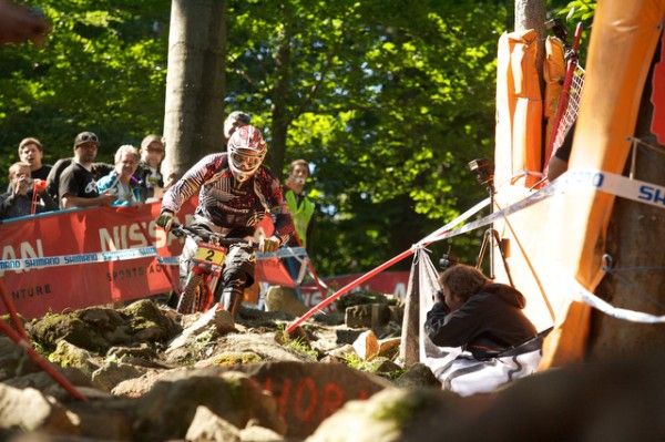 Greg Minnaar (Santa Cruz Syndicate) takes on the challenging part, but couldn't challenge for the win.
