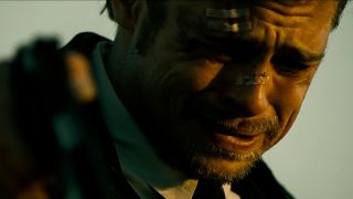 Brad Pitt looking devastated after the reveal of what is "in the box," Se7en.