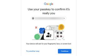 Signing in with Passkey