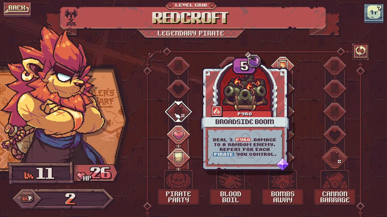 Pixelated card battle from the game Cross Blitz