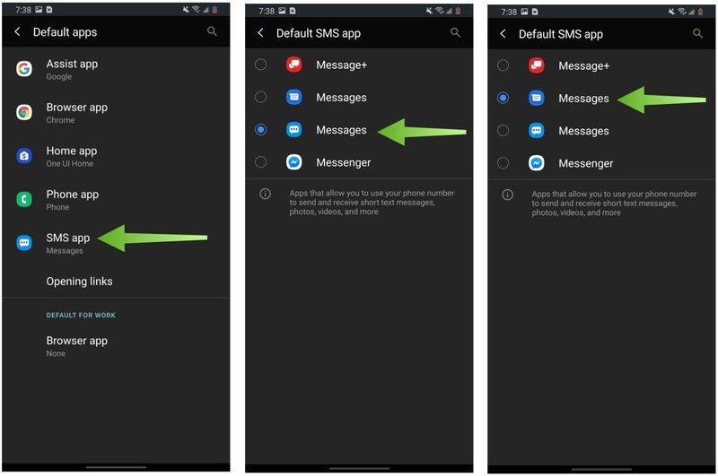 Samsung Galaxy Change Default Apps Step 2