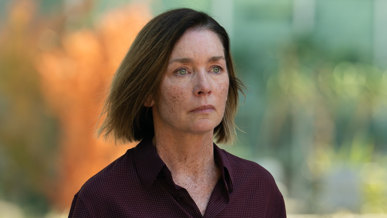 Sinatra standing outside in the bunker awaiting its destruction in Paradise Season 2 finale