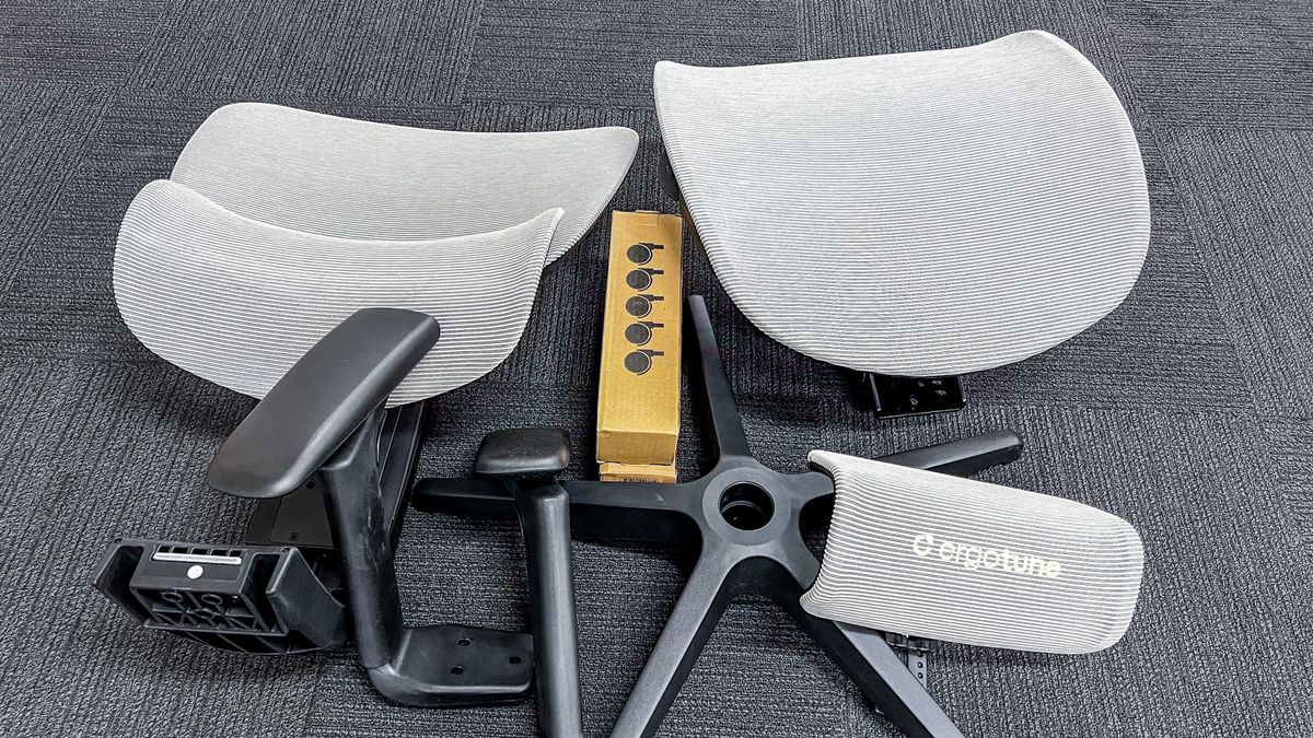 The various parts of the ErgoTune Joobie prior to assembly