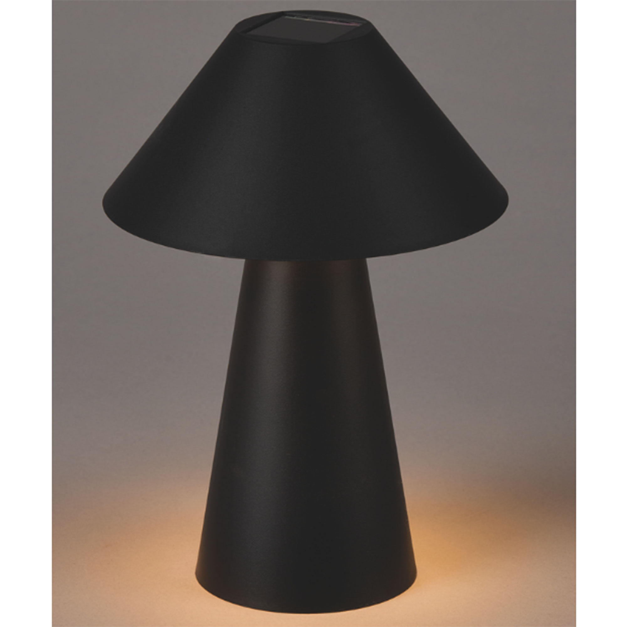 Black Aldi mushroom shaped table lamp