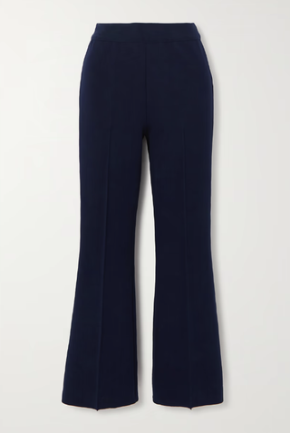 HIGH SPORT, Kick Cropped Stretch-Cotton Flared Pants