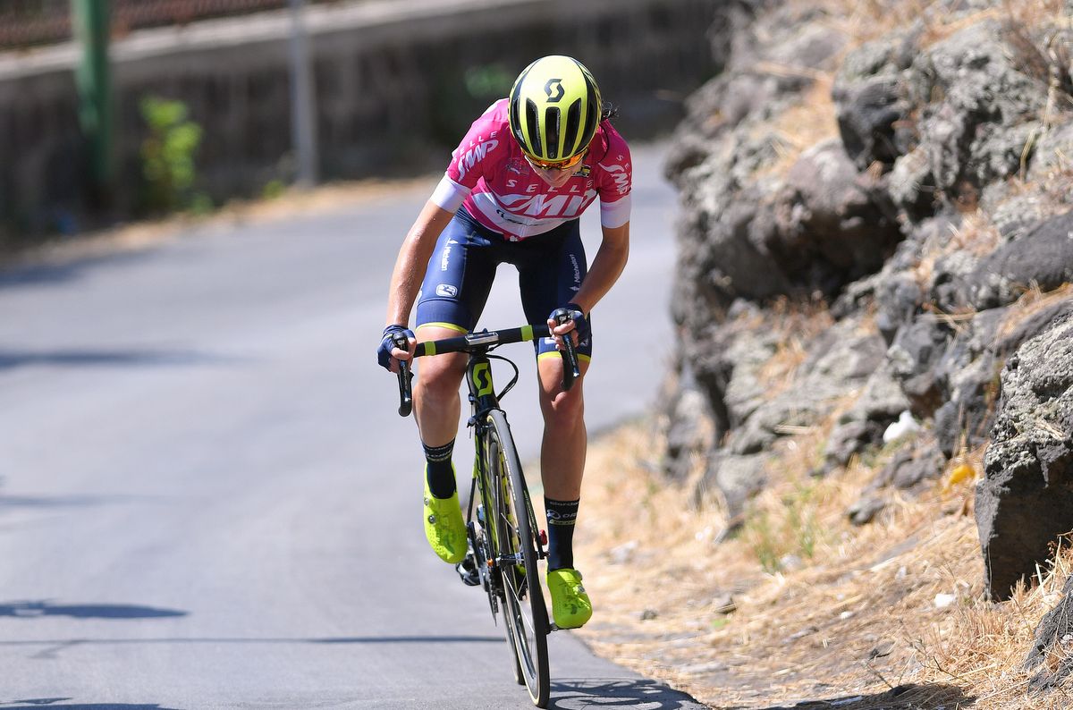 Annemiek van Vleuten (Orica-Scott) on the attack