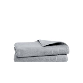set of two light grey folded towels