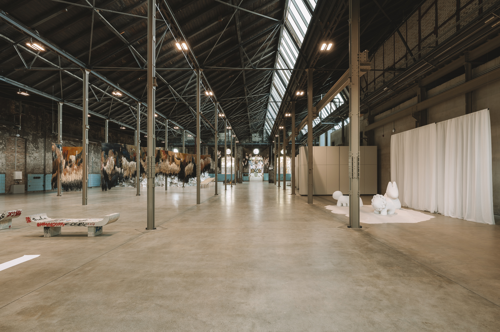 Exhibition by Bocci in a wharehouse in Berlin