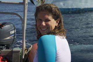 Stacy Jupiter out exploring Fiji's reefs.