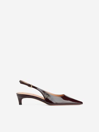 Slingback-Pumps aus Leder