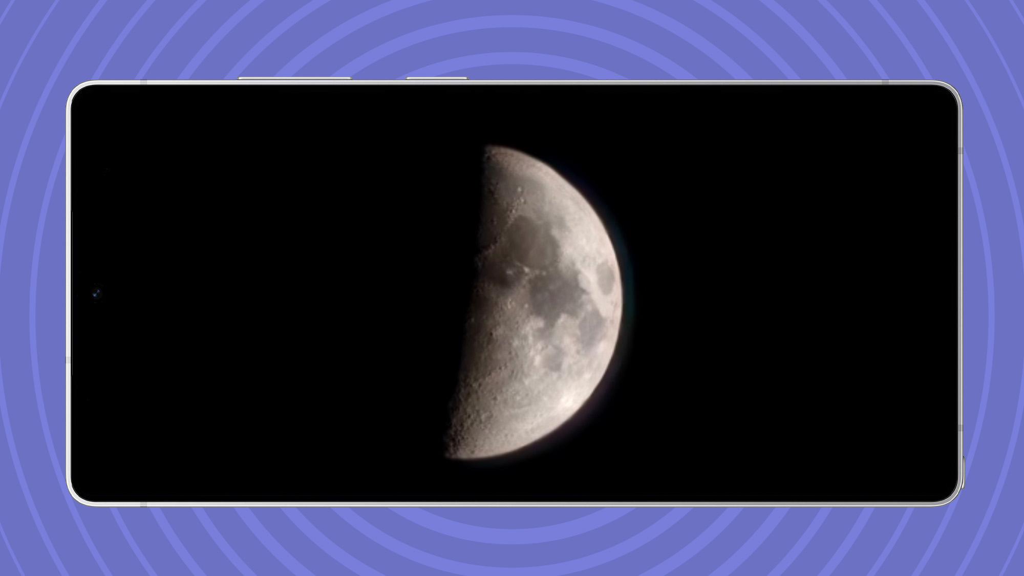Photo of moon on Galaxy S25 Ultra