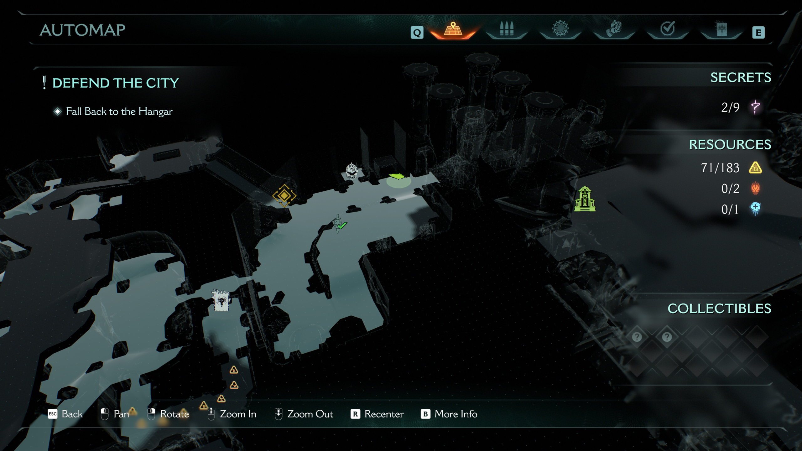 Doom: The Dark Ages Siege Part 2 secrets - A map showing the location of a life sigil tucked into a small room.