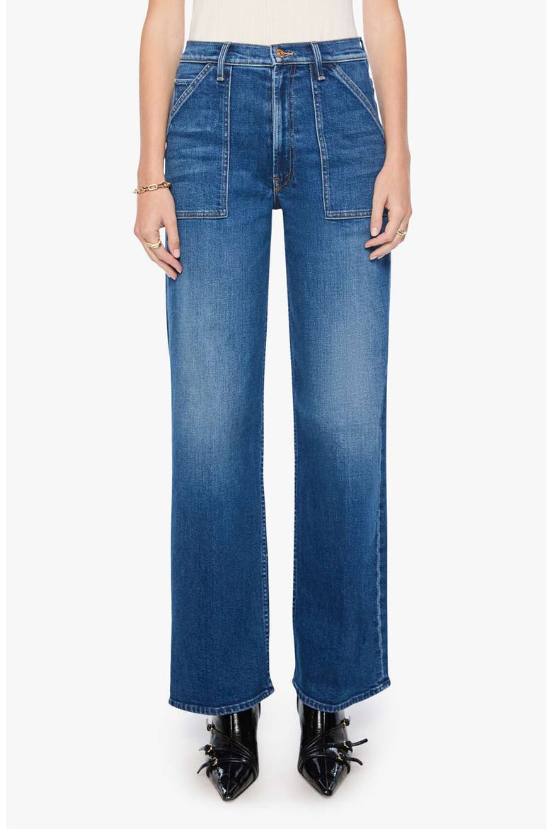 The Patch Maven Sneak High Rise Wide Leg Jeans