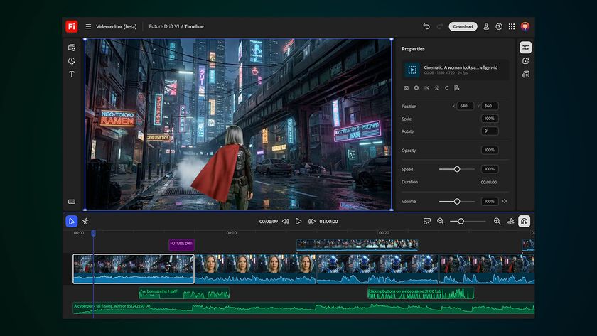 A screenshot of the new Adobe Firefly video editor