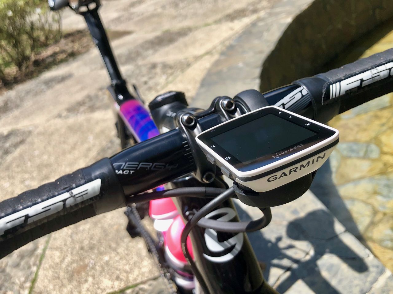 Martinez runs a Garmin Edge 520