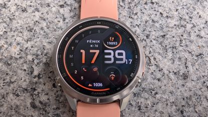 Garmin fenix 9 Pro on wrist during activity