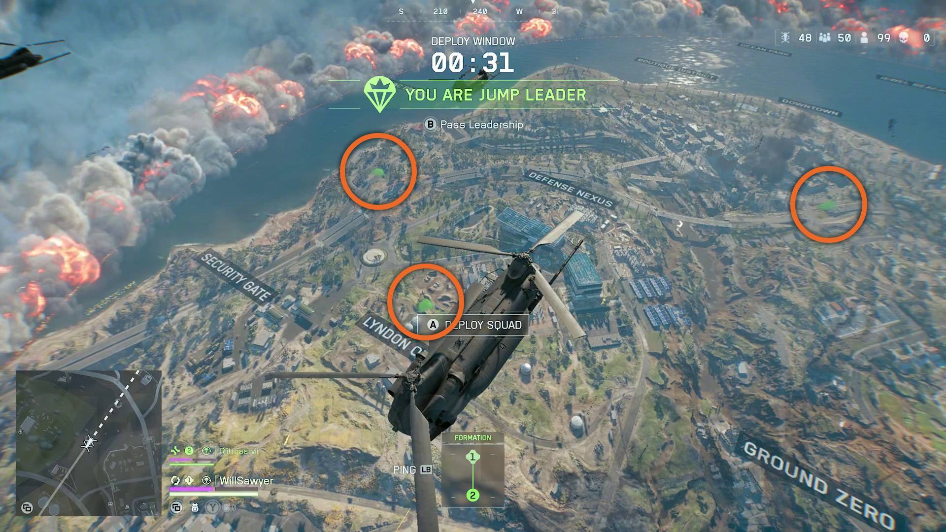 Battlefield Redsec unique stashes marked with green smoke while in helicopter