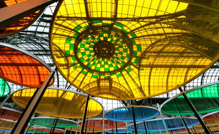 &#039;Excentrique(s)&#039; exhibition by Daniel Buren, 2012, in situ at the Grand Palais