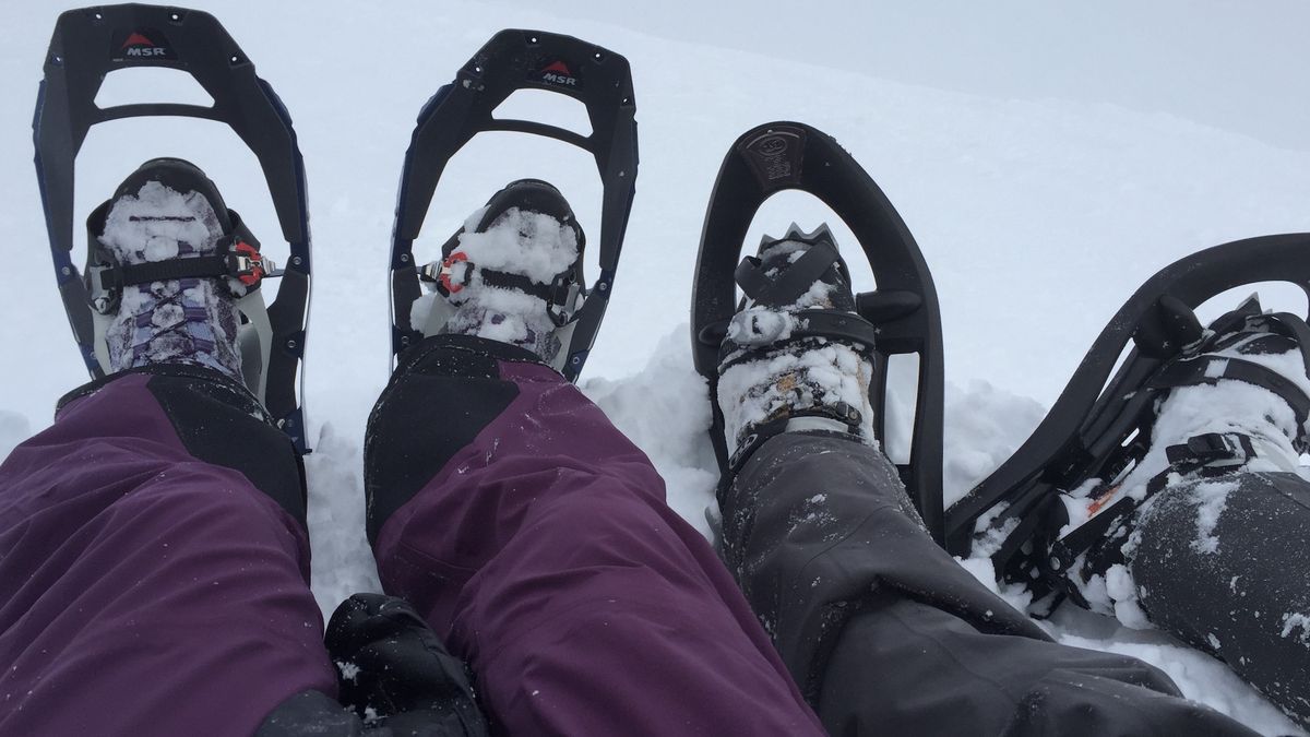 fiona&#039;s snowshoes and her partner&#039;s snowshoes