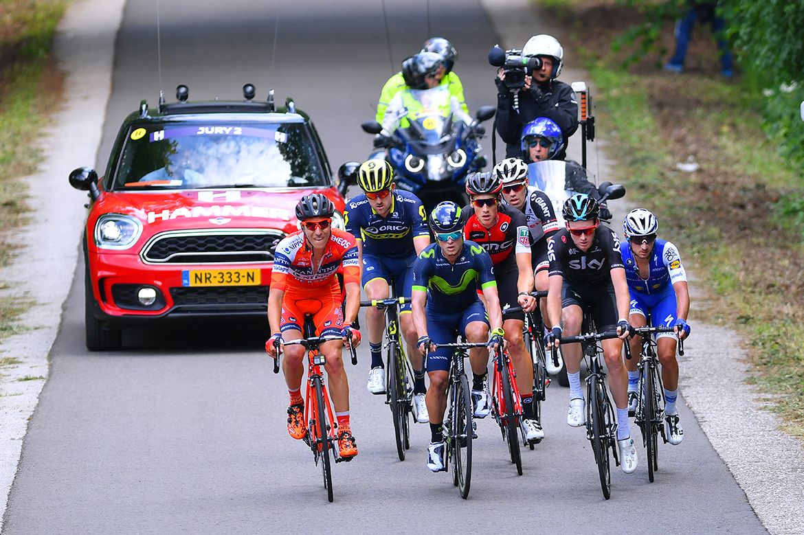The front group was quite small