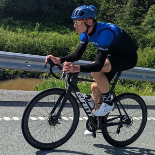 Tony Martin riding the unreleased Giant Propel