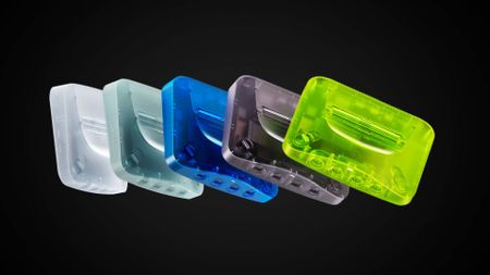 Analogue 3D Prototype colors in Ghost, Glacier, Ocean, Atomic Purple, and Extreme Green.