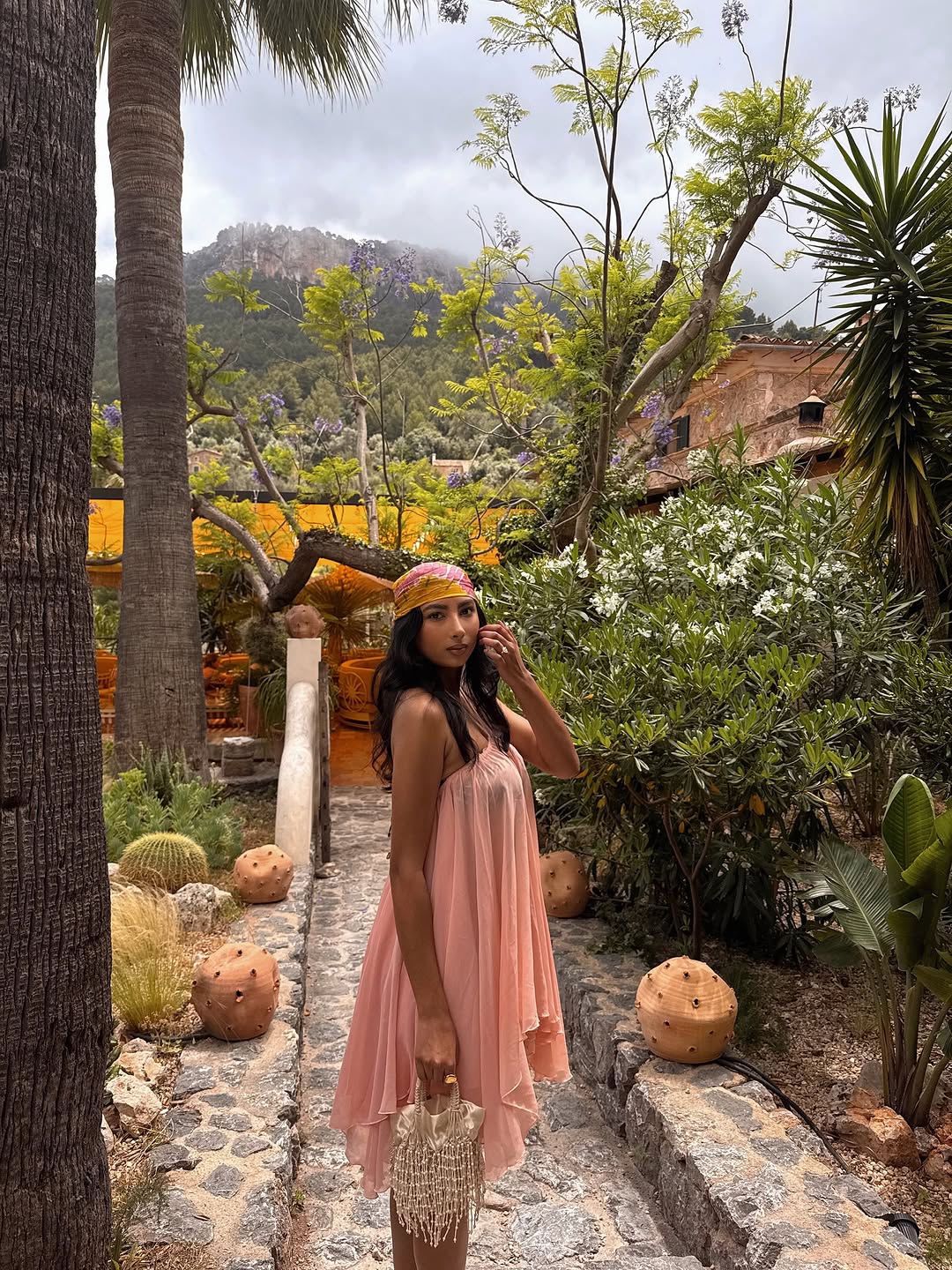 Influencer wearing a babydoll dress