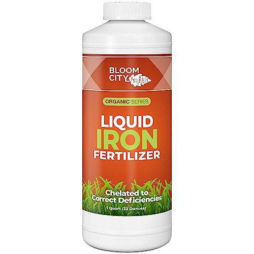 Chelated Liquid Iron – Bloom City Organic Iron Supplement for Lawns & Plants – 32 Oz
