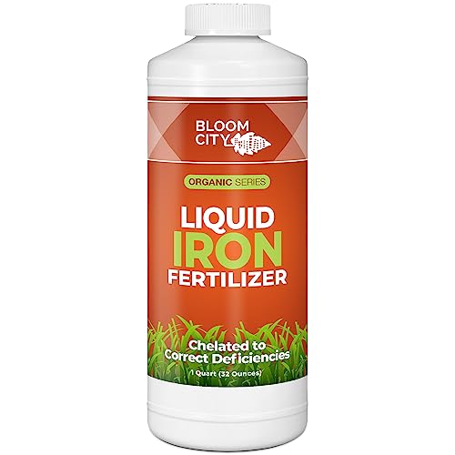 Chelated Liquid Iron &amp;ndash; Bloom City Organic Iron Supplement for Lawns &amp;amp; Plants &amp;ndash; 32 Oz