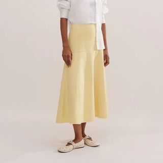 Textured Cotton-Blend Skirt