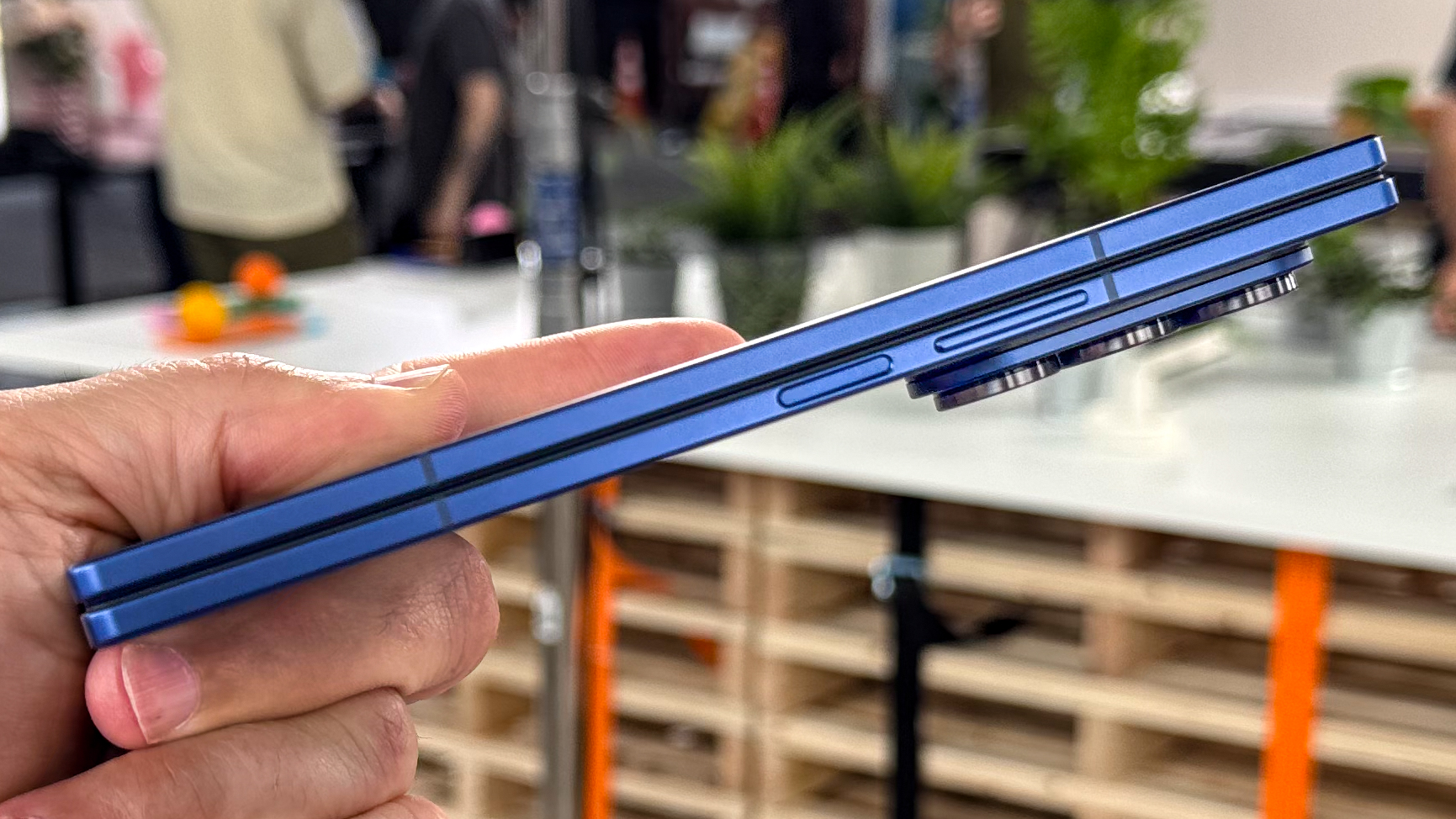 Galaxy Z Fold 7 shown during Samsung hands on event