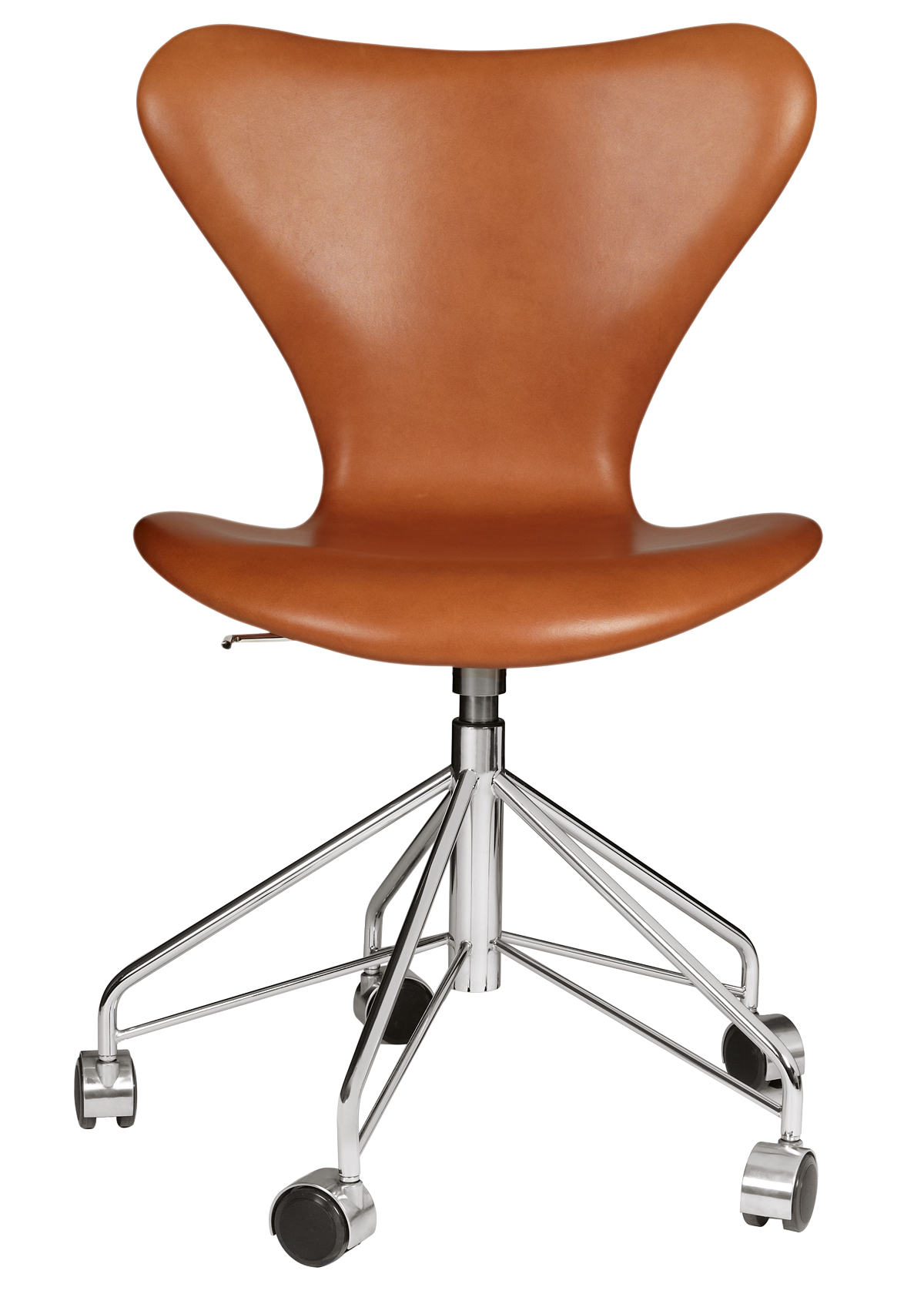 Series 7 swivel chair in Elegance Leather Tan, £2,444, Arne Jacobsen for Fritz Hansen at The Conran Shop