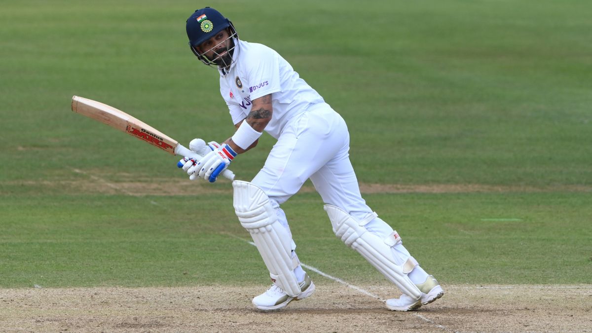  India batsman Virat Kohli in batting action