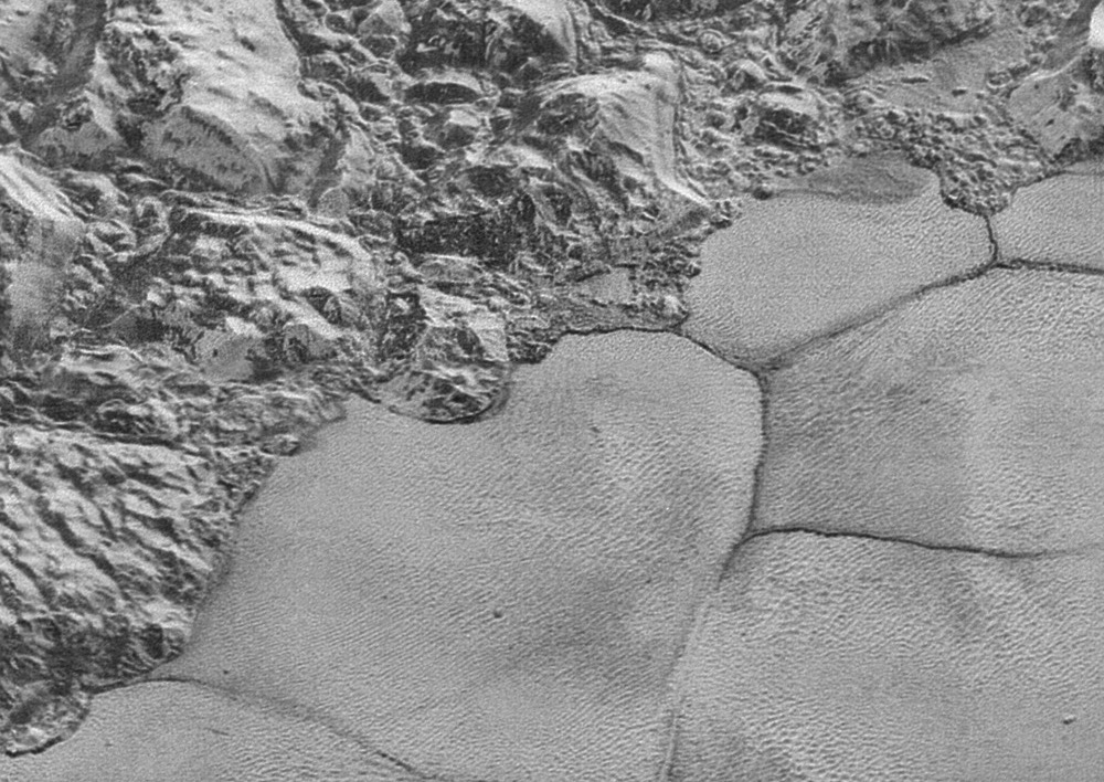 Pluto&#039;s Mountains, Icy Plains: Best View Yet