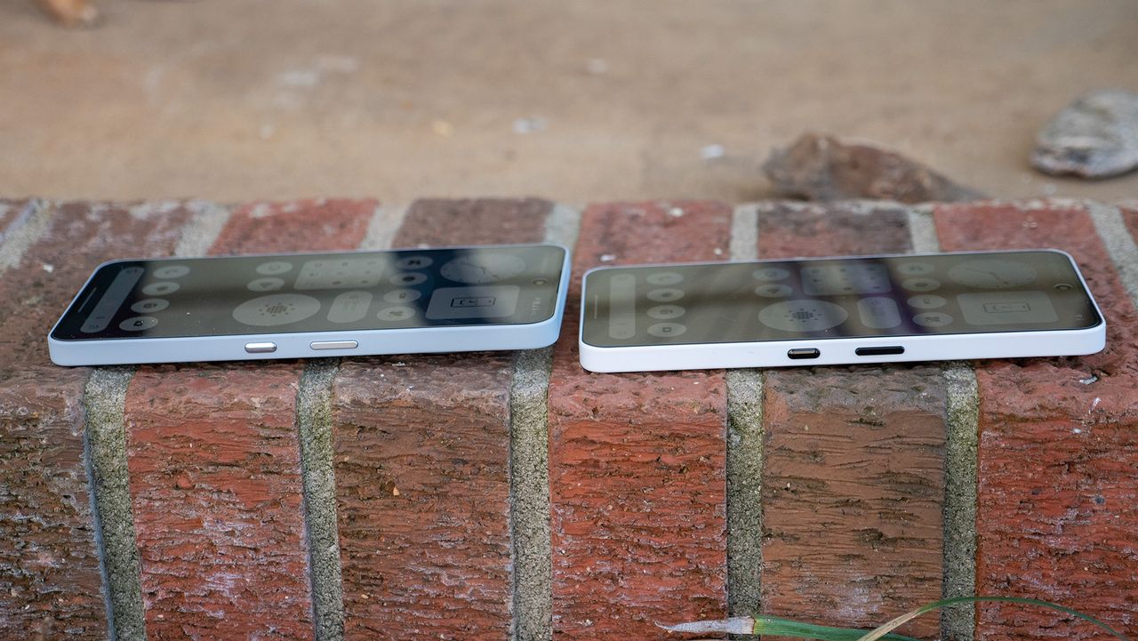 Comparing the dimensions, buttons, and camera island sizes between the Nothing Phone (3a) and Phone (3a) Pro