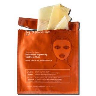 Best face masks for glowing skin Dr Dennis Gross Vitamin C + Lactic Biocellulose Brightening Treatment Mask