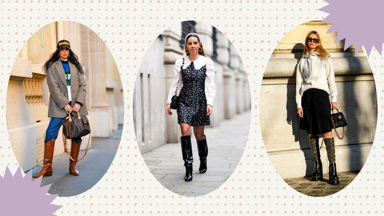 How to style knee-high boots street style
