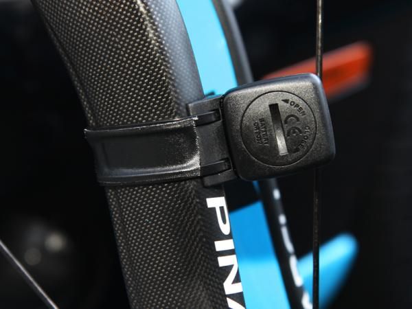 The extra bit of tape seems mostly unnecessary on Edvald Boasson Hagen's (Sky) computer mount, though perhaps it may prevent the mount from slipping downwards on rough ground.