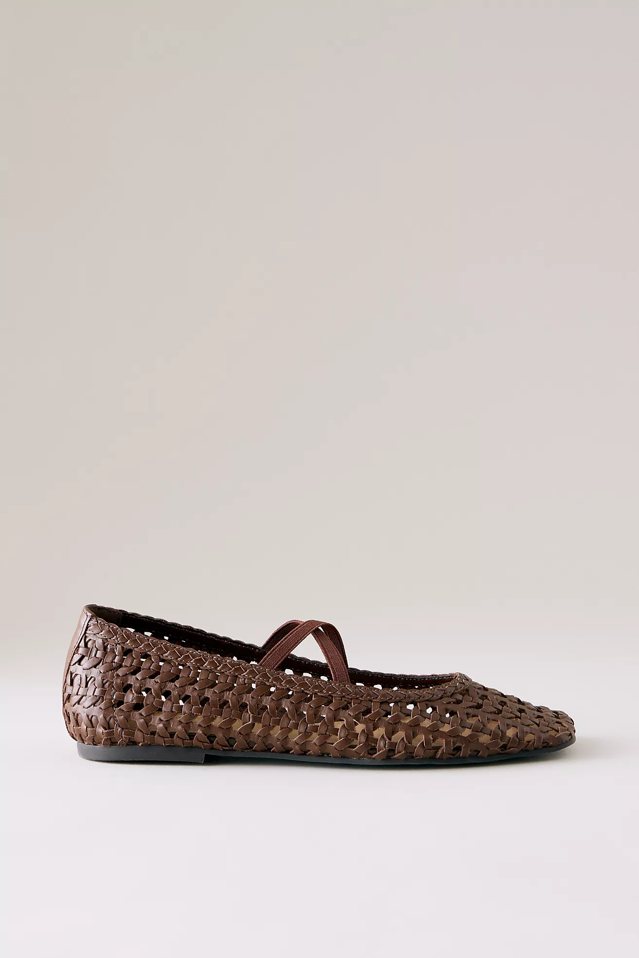 By Anthropologie Woven Leather Ballet Flats