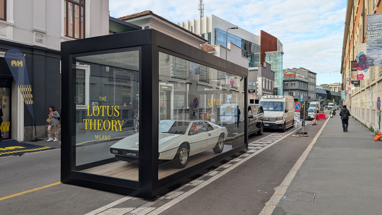 Lotus exhibited the 50-year-old Esprit on Via Tortona